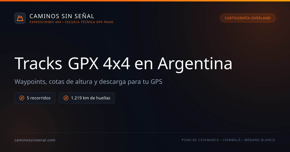Tracks GPX 4x4 en Argentina: Dunas y Puna | Caminos Sin Señal