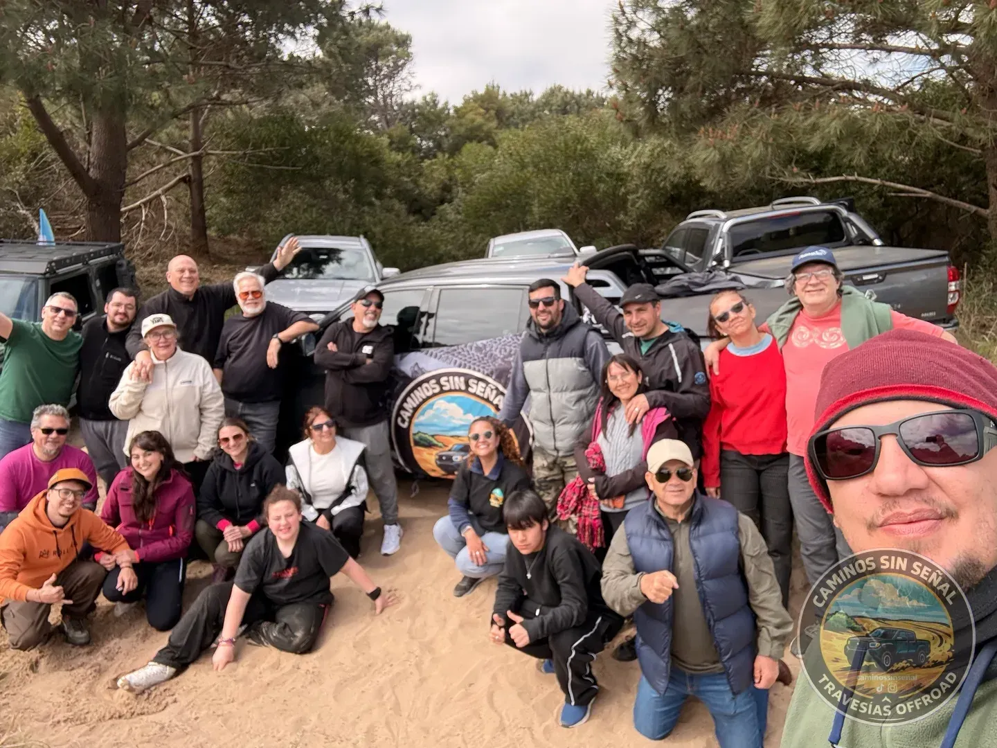 El grupo completo en Cariló