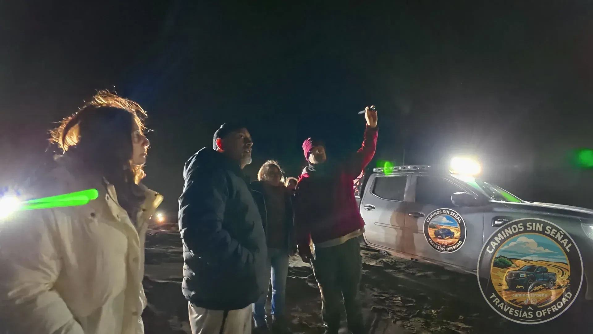 Briefing de la nocturna, con láser y radio